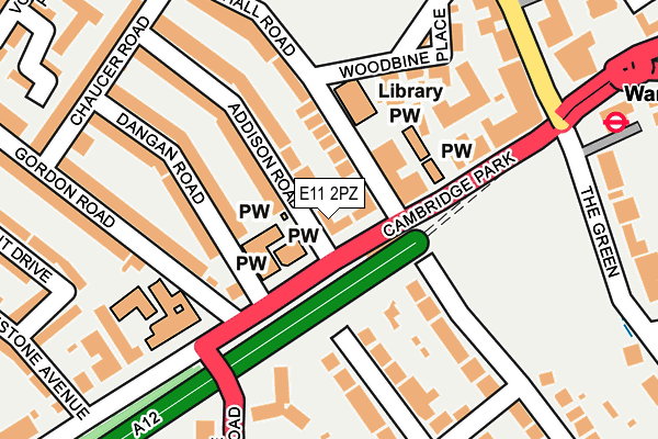 E11 2PZ map - OS OpenMap – Local (Ordnance Survey)