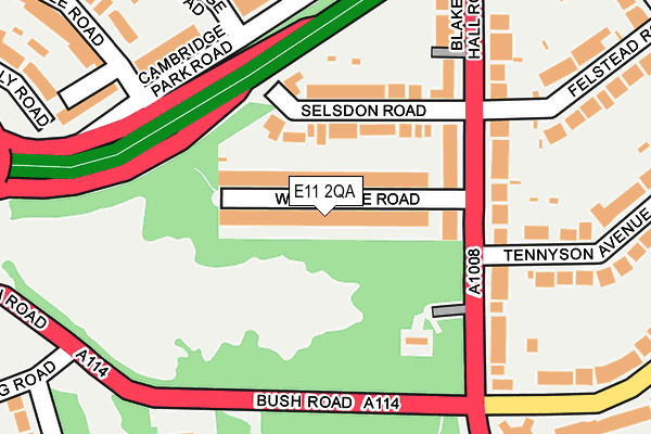 E11 2QA map - OS OpenMap – Local (Ordnance Survey)