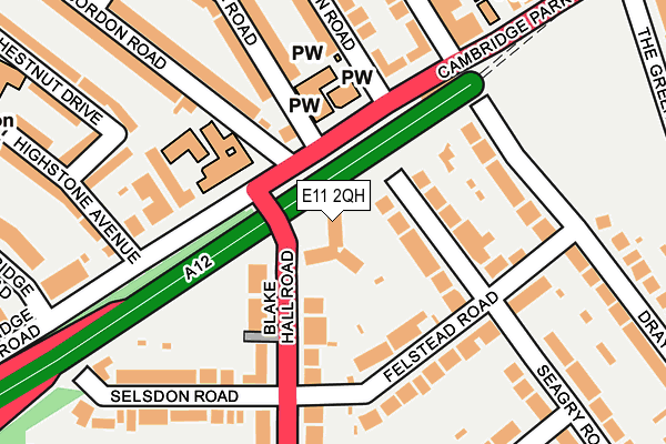 E11 2QH map - OS OpenMap – Local (Ordnance Survey)