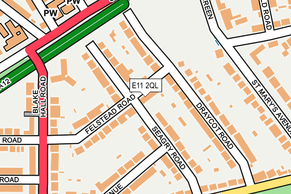 E11 2QL map - OS OpenMap – Local (Ordnance Survey)