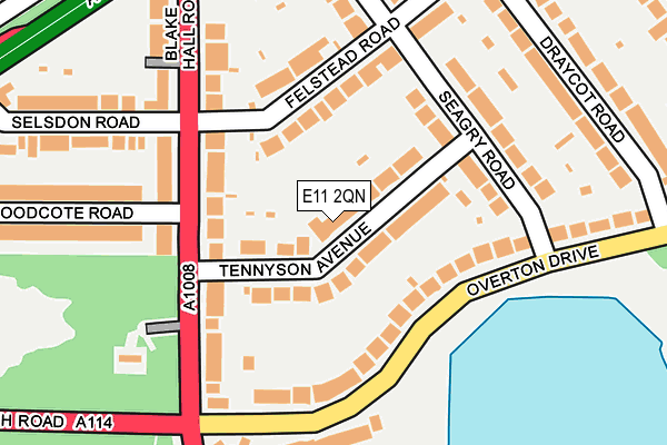 E11 2QN map - OS OpenMap – Local (Ordnance Survey)