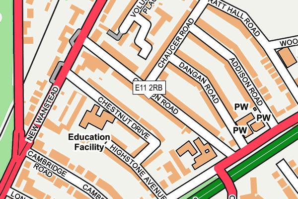 E11 2RB map - OS OpenMap – Local (Ordnance Survey)