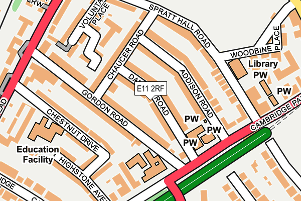 E11 2RF map - OS OpenMap – Local (Ordnance Survey)