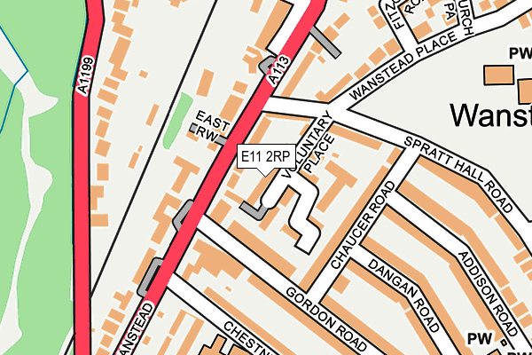 E11 2RP map - OS OpenMap – Local (Ordnance Survey)