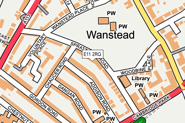 E11 2RQ map - OS OpenMap – Local (Ordnance Survey)