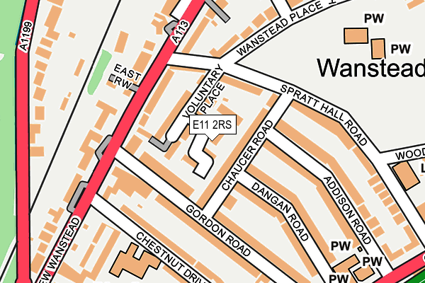 E11 2RS map - OS OpenMap – Local (Ordnance Survey)