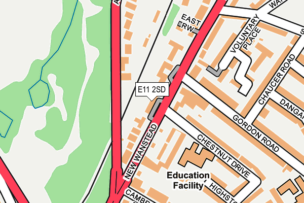 E11 2SD map - OS OpenMap – Local (Ordnance Survey)