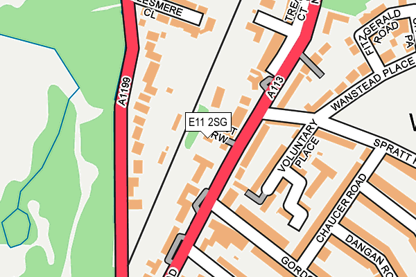 E11 2SG map - OS OpenMap – Local (Ordnance Survey)