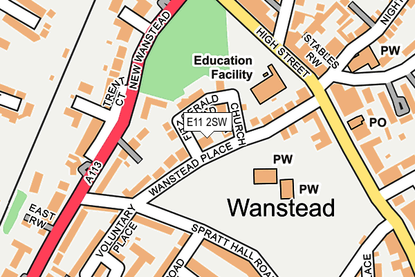 E11 2SW map - OS OpenMap – Local (Ordnance Survey)