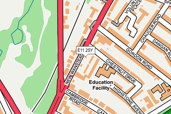 E11 2SY map - OS OpenMap – Local (Ordnance Survey)