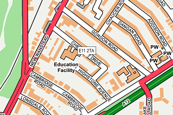 E11 2TA map - OS OpenMap – Local (Ordnance Survey)