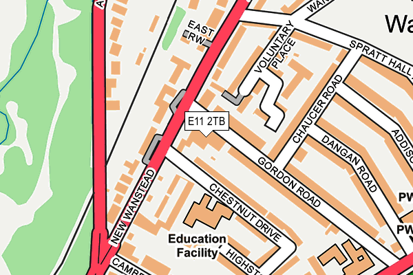 E11 2TB map - OS OpenMap – Local (Ordnance Survey)