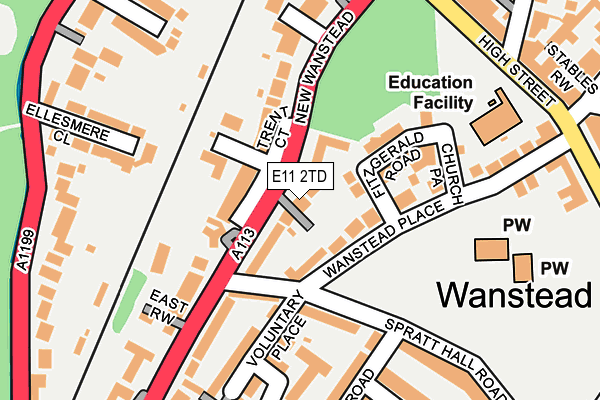 E11 2TD map - OS OpenMap – Local (Ordnance Survey)