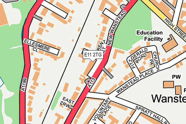 E11 2TG map - OS OpenMap – Local (Ordnance Survey)