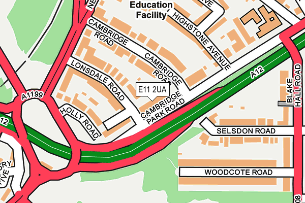 E11 2UA map - OS OpenMap – Local (Ordnance Survey)