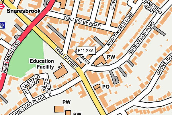 E11 2XA map - OS OpenMap – Local (Ordnance Survey)