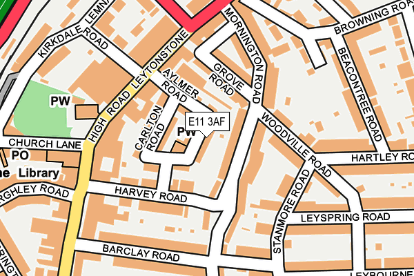 E11 3AF map - OS OpenMap – Local (Ordnance Survey)