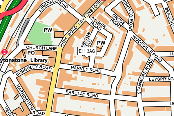 E11 3AG map - OS OpenMap – Local (Ordnance Survey)