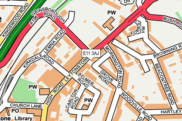 E11 3AJ map - OS OpenMap – Local (Ordnance Survey)