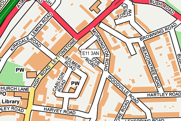 E11 3AN map - OS OpenMap – Local (Ordnance Survey)