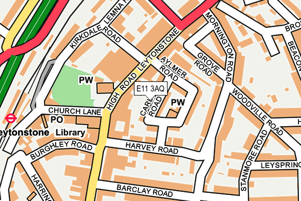 E11 3AQ map - OS OpenMap – Local (Ordnance Survey)