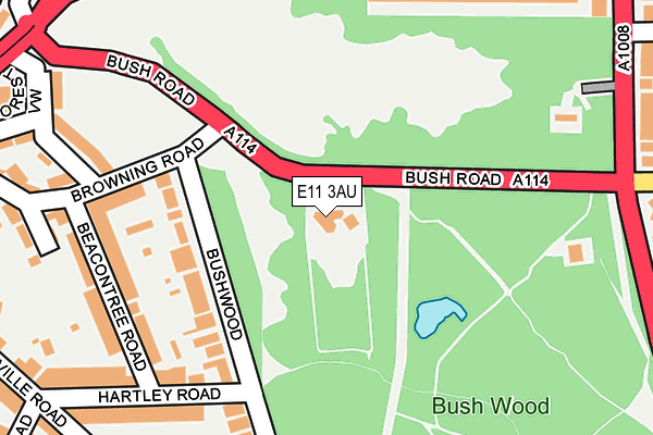 E11 3AU map - OS OpenMap – Local (Ordnance Survey)