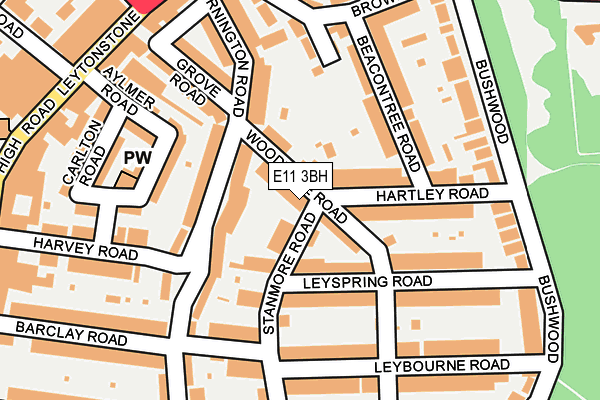 E11 3BH map - OS OpenMap – Local (Ordnance Survey)