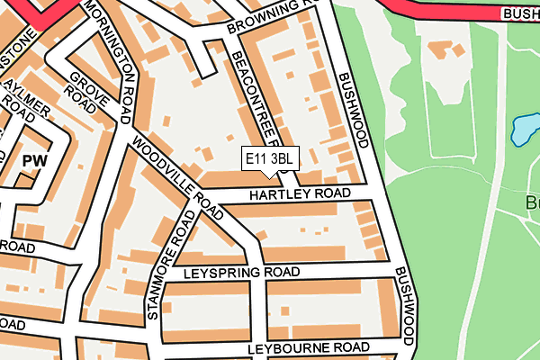 E11 3BL map - OS OpenMap – Local (Ordnance Survey)