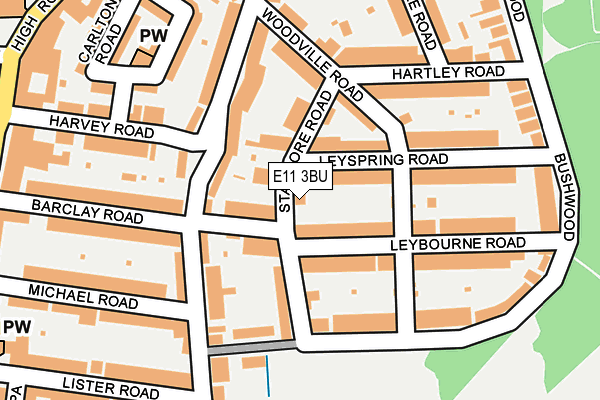 E11 3BU map - OS OpenMap – Local (Ordnance Survey)