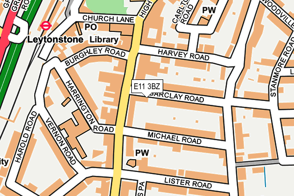 E11 3BZ map - OS OpenMap – Local (Ordnance Survey)