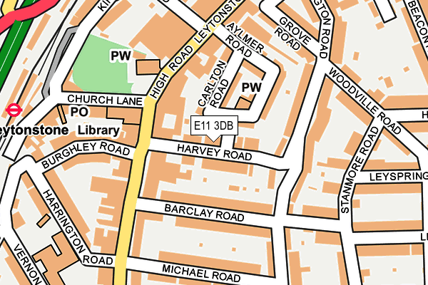 E11 3DB map - OS OpenMap – Local (Ordnance Survey)