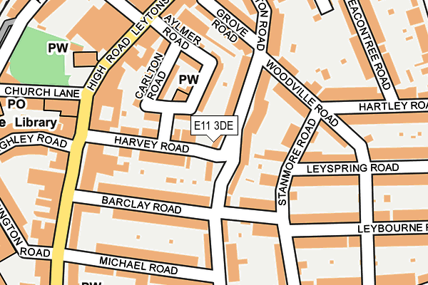 E11 3DE map - OS OpenMap – Local (Ordnance Survey)