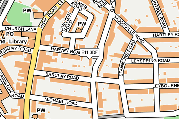 E11 3DF map - OS OpenMap – Local (Ordnance Survey)