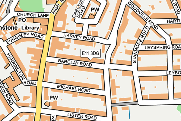 E11 3DG map - OS OpenMap – Local (Ordnance Survey)
