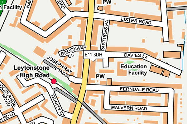 E11 3DH map - OS OpenMap – Local (Ordnance Survey)