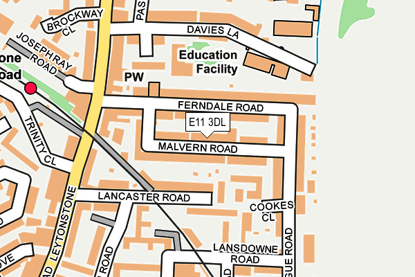 E11 3DL map - OS OpenMap – Local (Ordnance Survey)