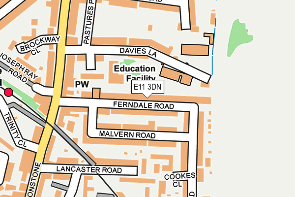 E11 3DN map - OS OpenMap – Local (Ordnance Survey)