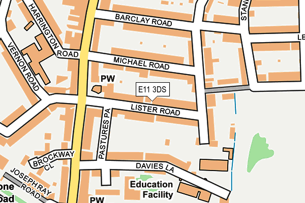 E11 3DS map - OS OpenMap – Local (Ordnance Survey)