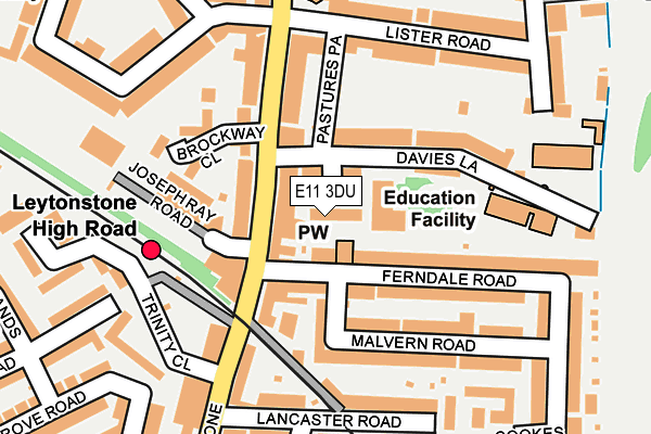 E11 3DU map - OS OpenMap – Local (Ordnance Survey)