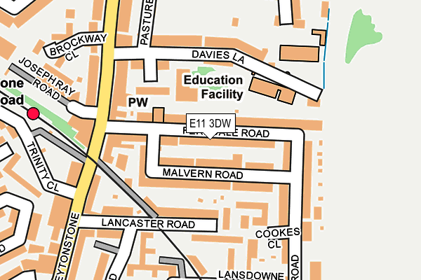 E11 3DW map - OS OpenMap – Local (Ordnance Survey)