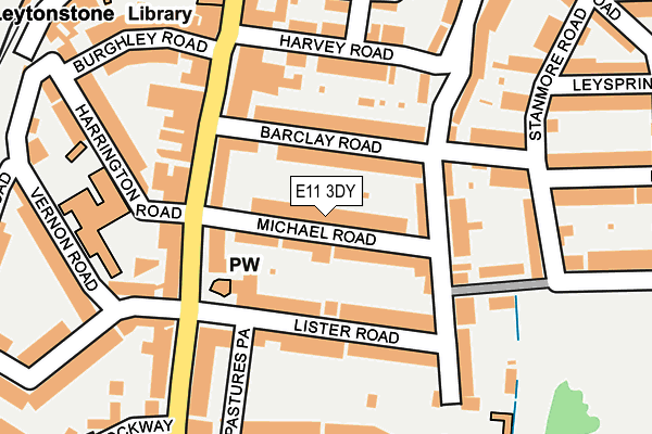 E11 3DY map - OS OpenMap – Local (Ordnance Survey)