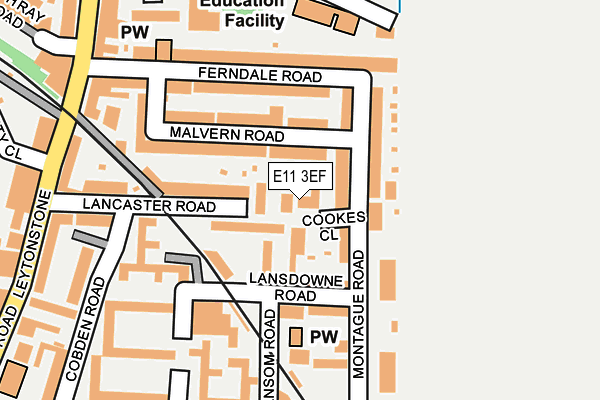 E11 3EF map - OS OpenMap – Local (Ordnance Survey)