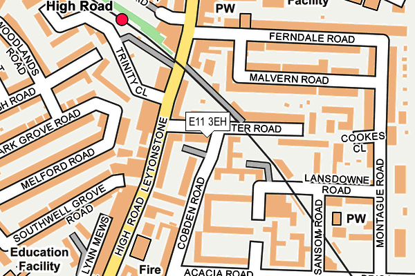 E11 3EH map - OS OpenMap – Local (Ordnance Survey)