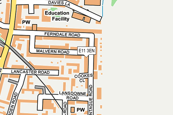 E11 3EN map - OS OpenMap – Local (Ordnance Survey)