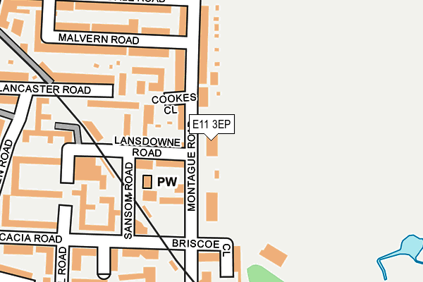 E11 3EP map - OS OpenMap – Local (Ordnance Survey)
