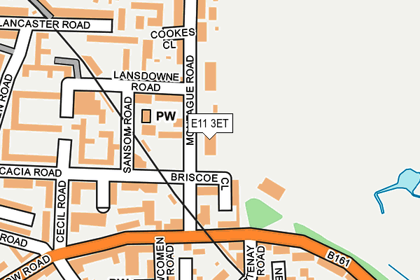 E11 3ET map - OS OpenMap – Local (Ordnance Survey)