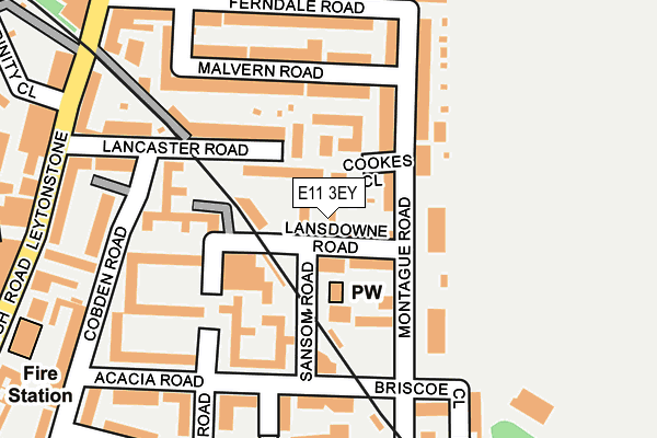 E11 3EY map - OS OpenMap – Local (Ordnance Survey)