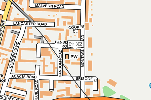 E11 3EZ map - OS OpenMap – Local (Ordnance Survey)