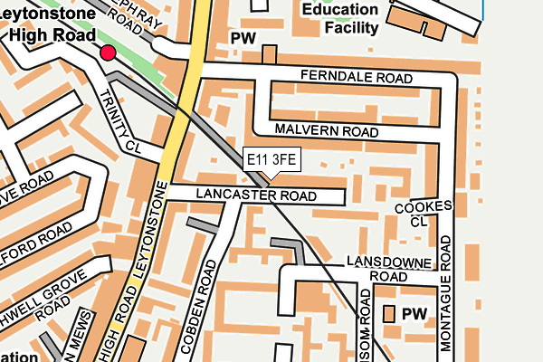 E11 3FE map - OS OpenMap – Local (Ordnance Survey)