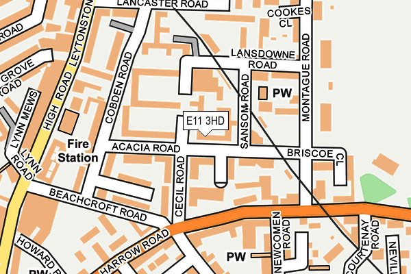 E11 3HD map - OS OpenMap – Local (Ordnance Survey)